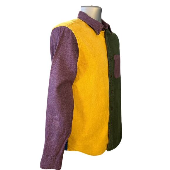 Abercrombie & Fitch Color Block Cotton Flannel Button Down Size S - Picture 2 of 9